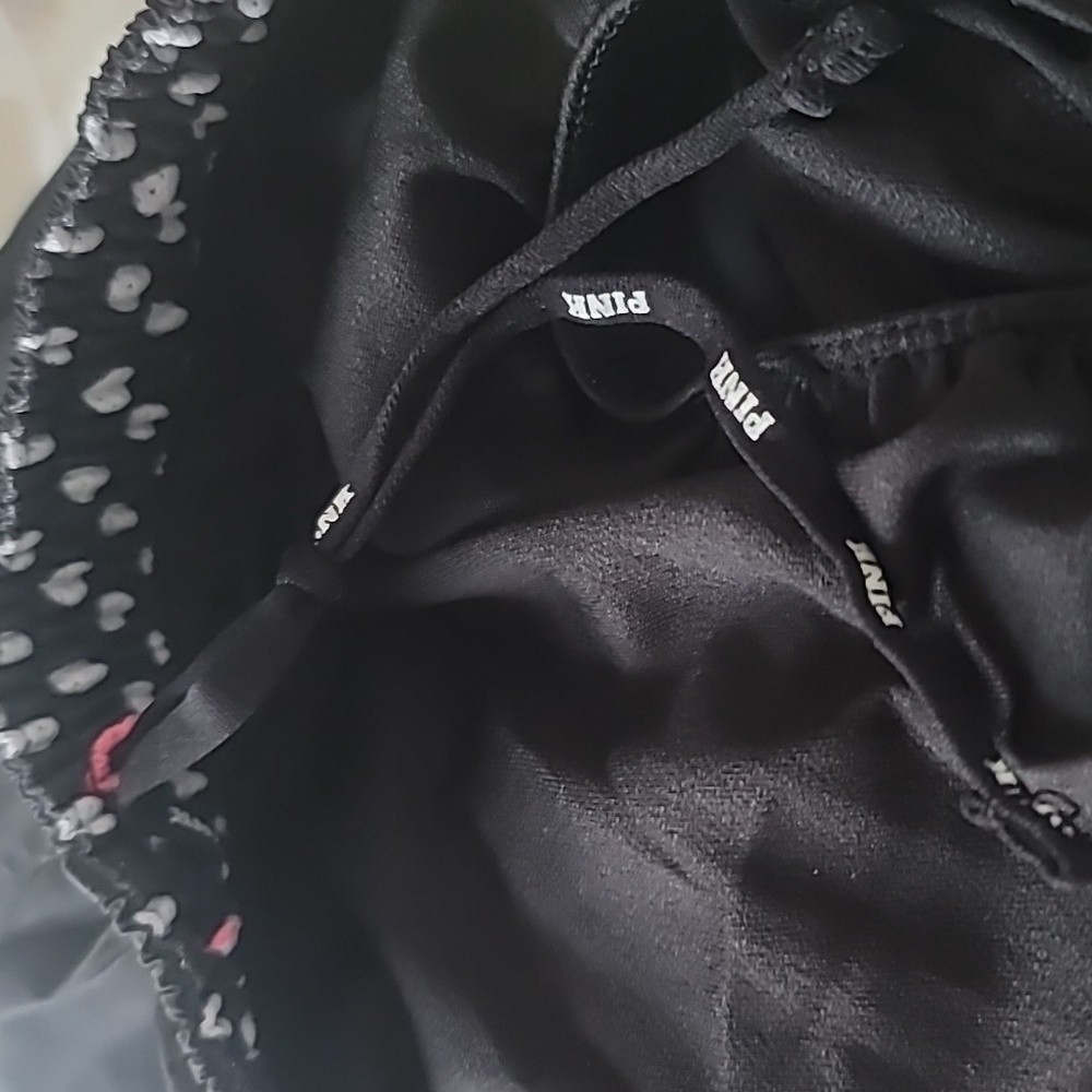 PINK Victoria's Secret Black & Hot Pink Polka Dot Women's Athletic Shorts - Picture 10 of 10